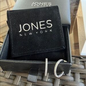 Jones New York Sparkling Silver Earrings